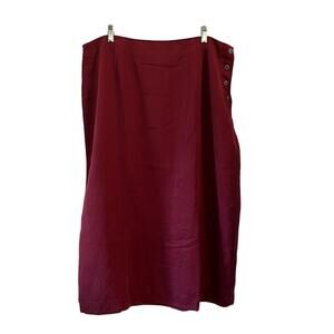 Cherokee Brickberry Red Long Maxi Skirt NWT Woman Size 1X Tencel